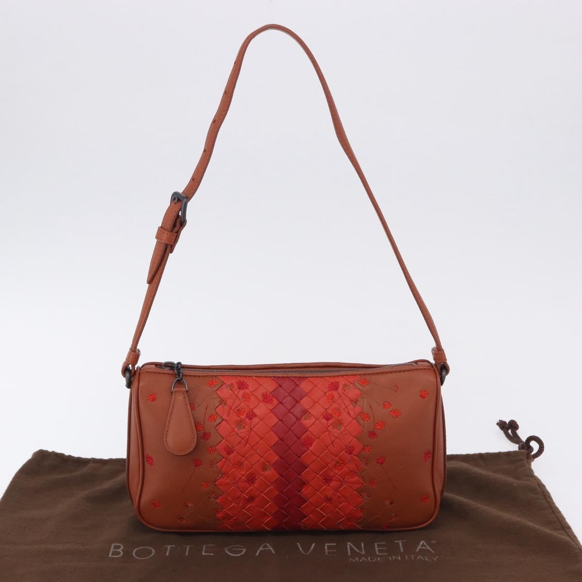 BOTTEGA VENETA INTRECCIATO Shoulder Bag Leather Brown Auth 198750M