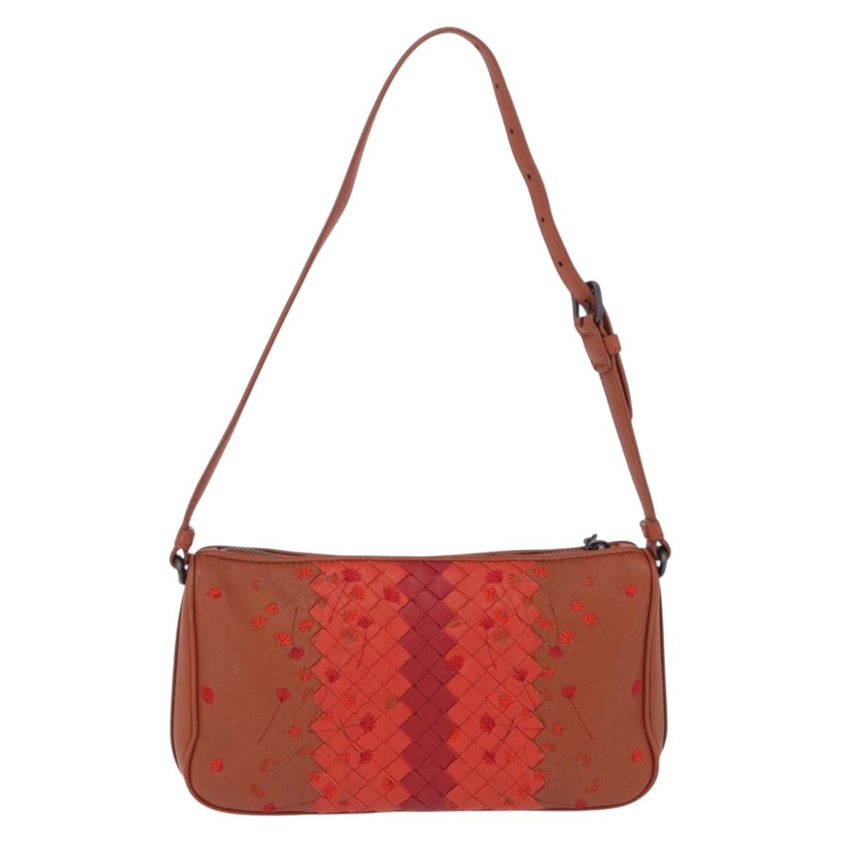 BOTTEGA VENETA INTRECCIATO Shoulder Bag Leather Brown Auth 198750M