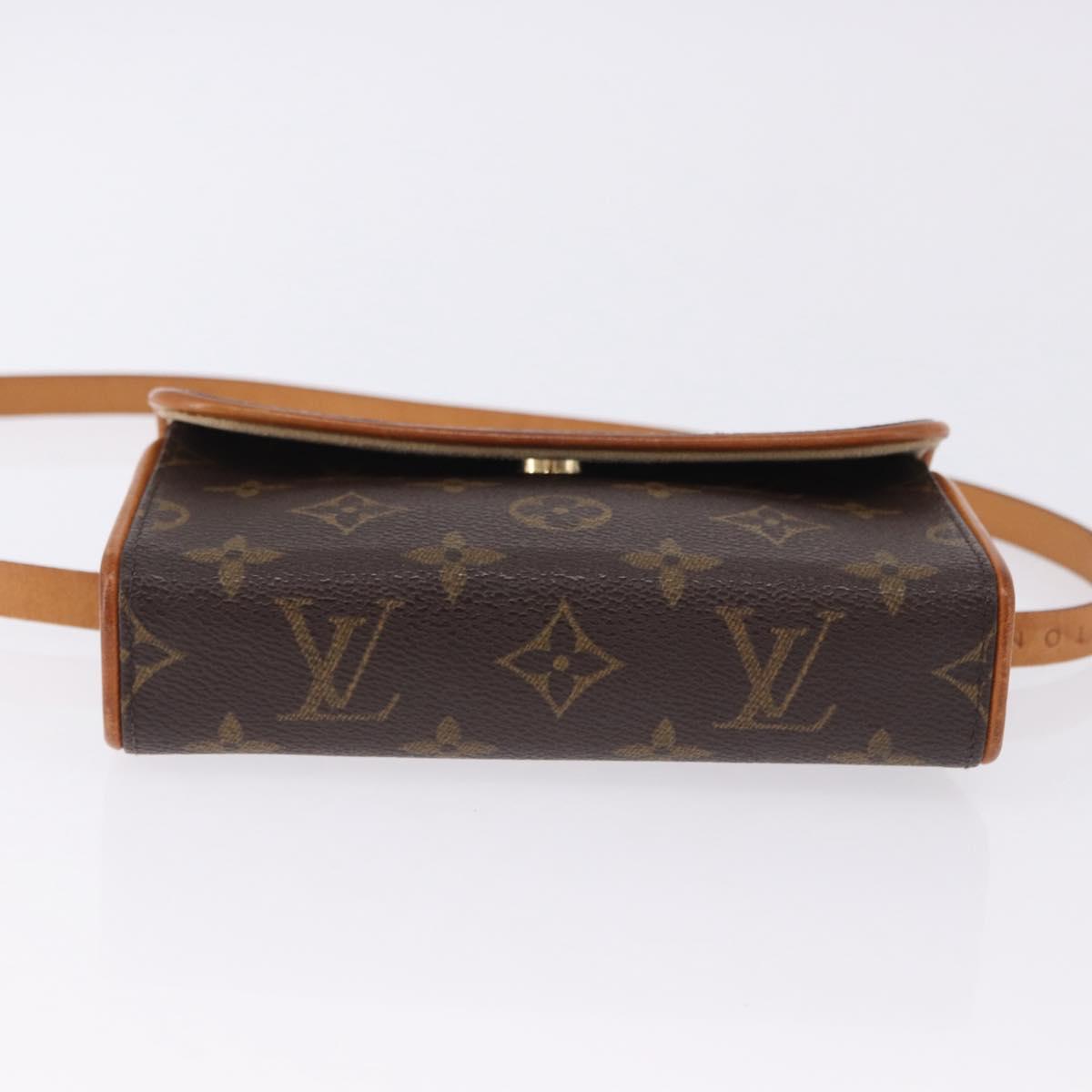 LOUIS VUITTON Monogram Pochette Florentine Waist bag M51855 LV Auth 198758A