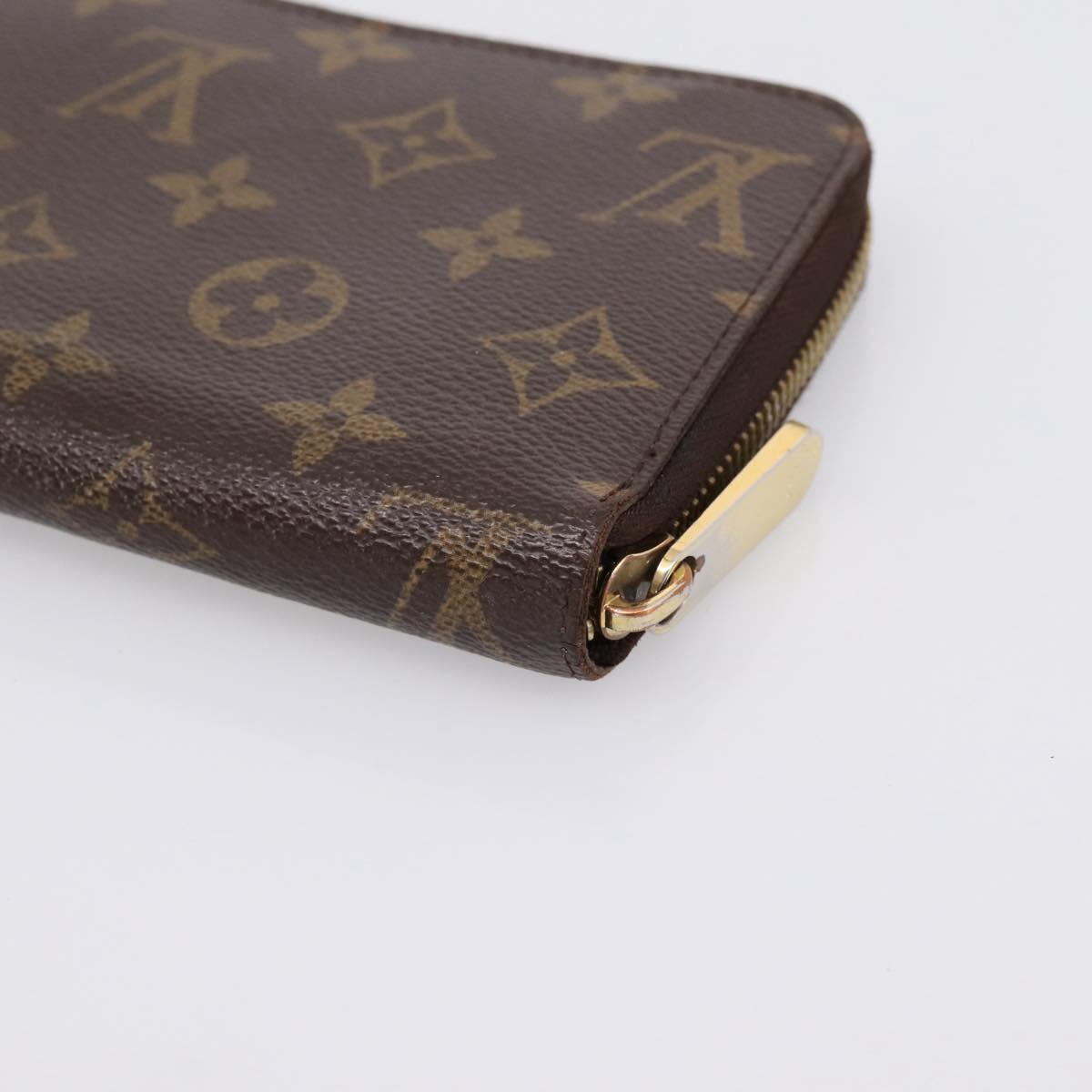 LOUIS VUITTON Monogram Zippy Wallet Long Wallet M42616 LV Auth 198765