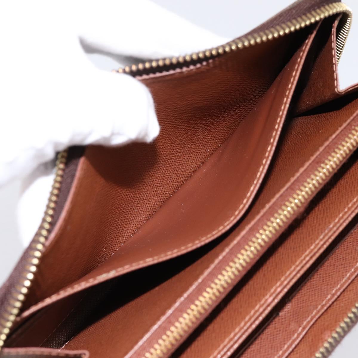 LOUIS VUITTON Monogram Zippy Wallet Long Wallet M42616 LV Auth 198765