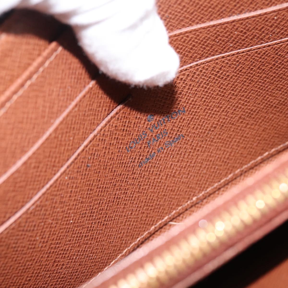 LOUIS VUITTON Monogram Zippy Wallet Long Wallet M42616 LV Auth 198765