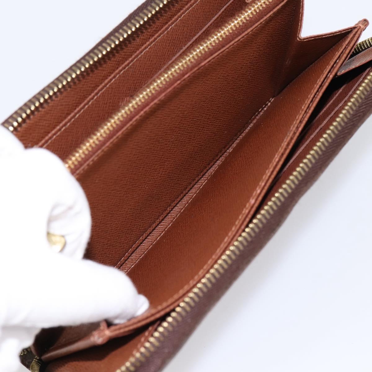 LOUIS VUITTON Monogram Zippy Wallet Long Wallet M42616 LV Auth 198765