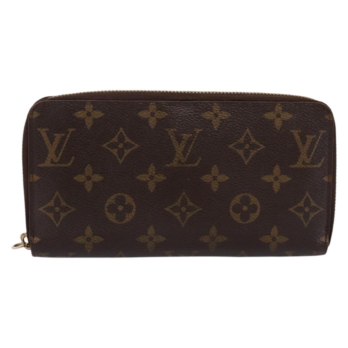LOUIS VUITTON Monogram Zippy Wallet Long Wallet M42616 LV Auth 198765
