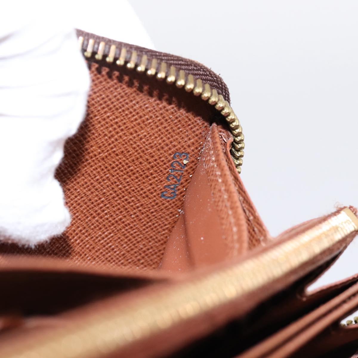 LOUIS VUITTON Monogram Zippy Wallet Long Wallet M42616 LV Auth 198765