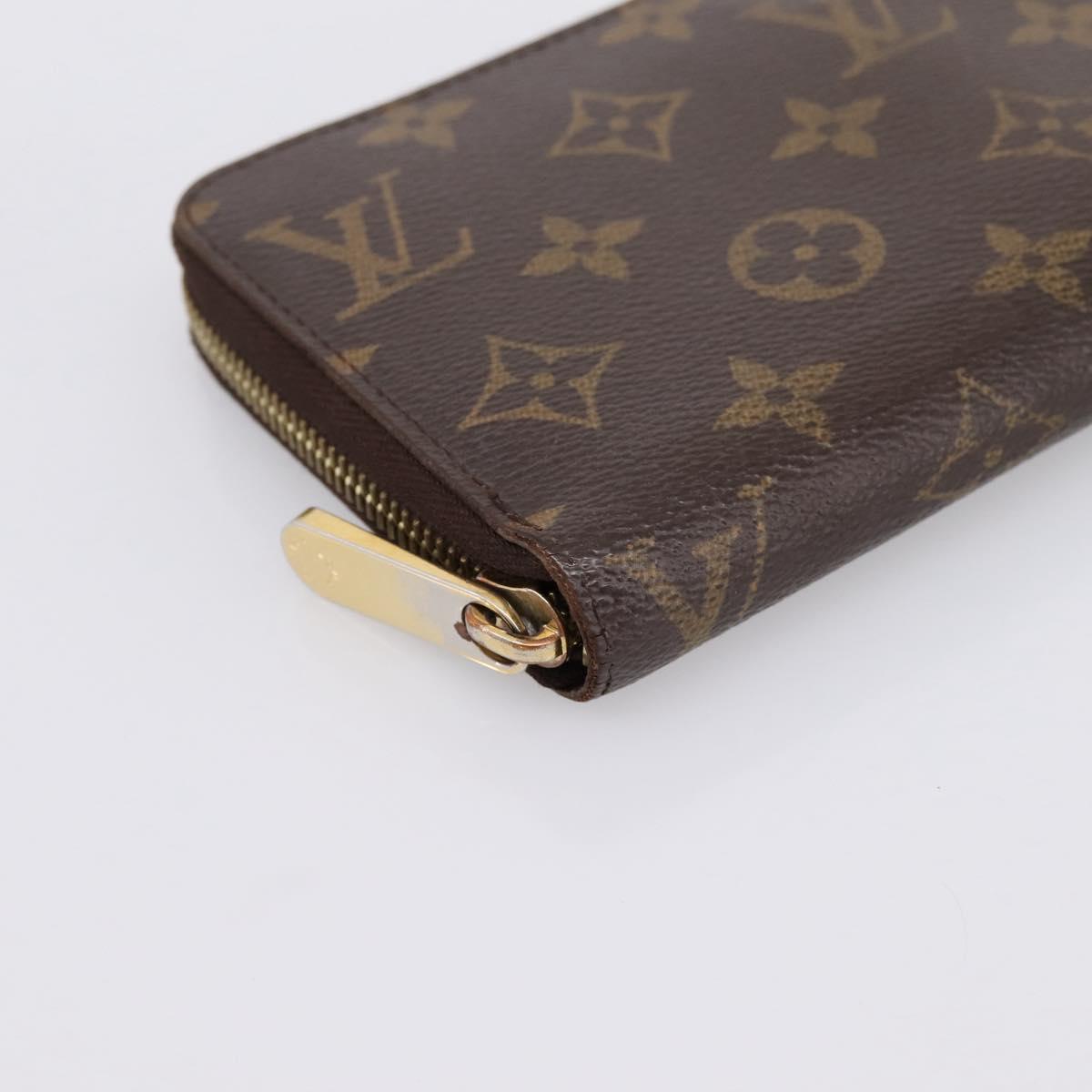 LOUIS VUITTON Monogram Zippy Wallet Long Wallet M42616 LV Auth 198765