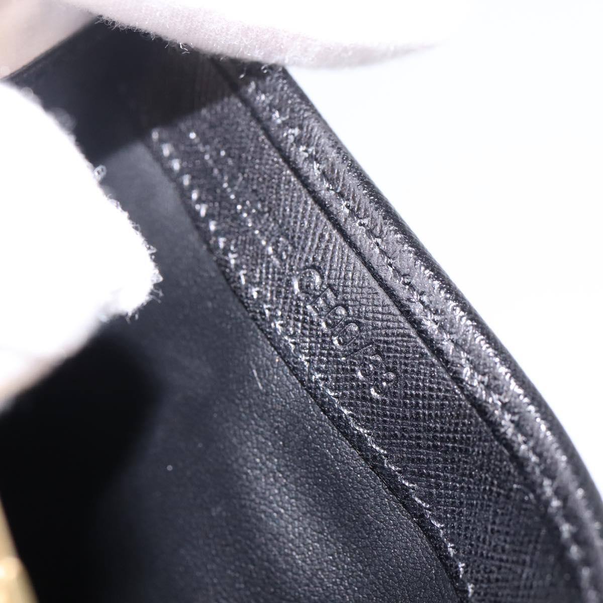 CELINE Macadam Canvas Long Wallet PVC Leather Gold Black Auth 198768V