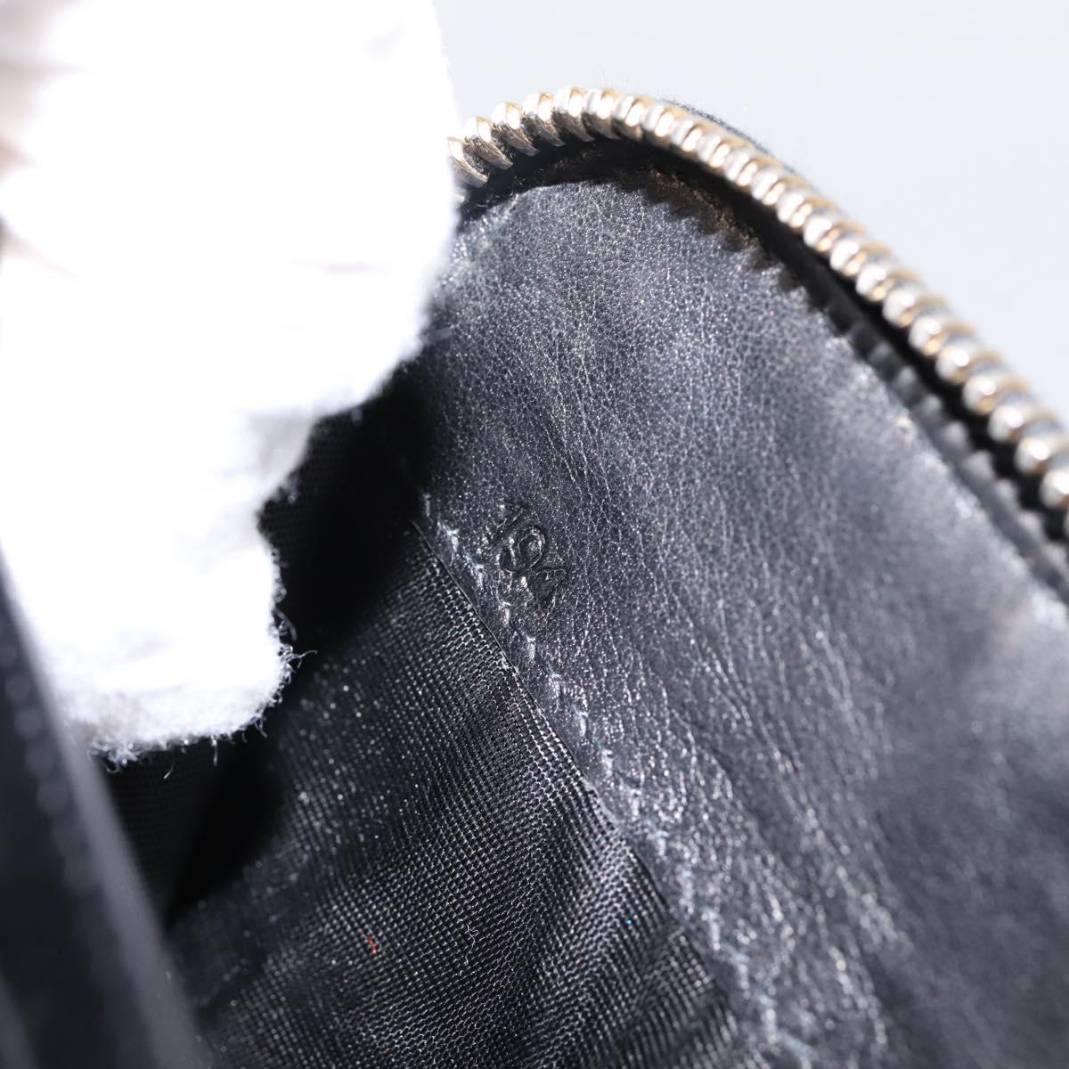 Miu Miu Long Wallet Leather Black Gold Silver Auth 198773A