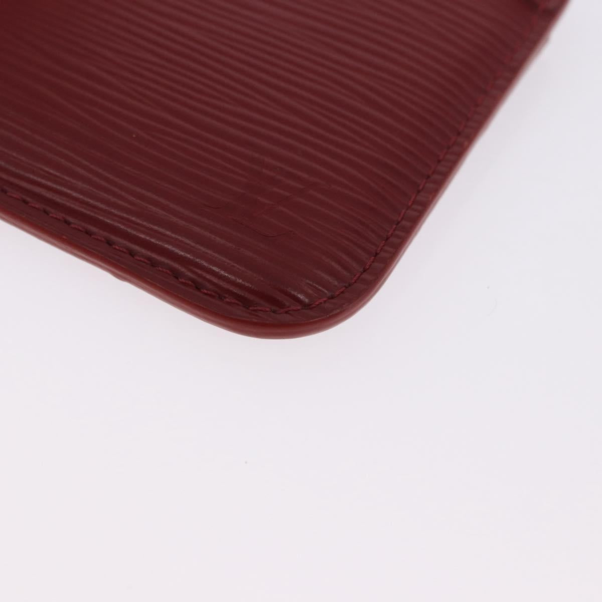 LOUIS VUITTON Epi Pochette Cles Coin Purse Ruby LV Auth 198779A
