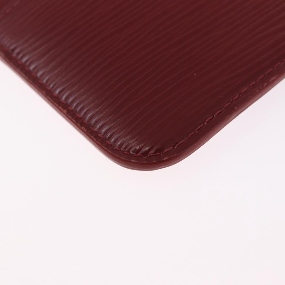 LOUIS VUITTON Epi Pochette Cles Coin Purse Ruby LV Auth 198779A