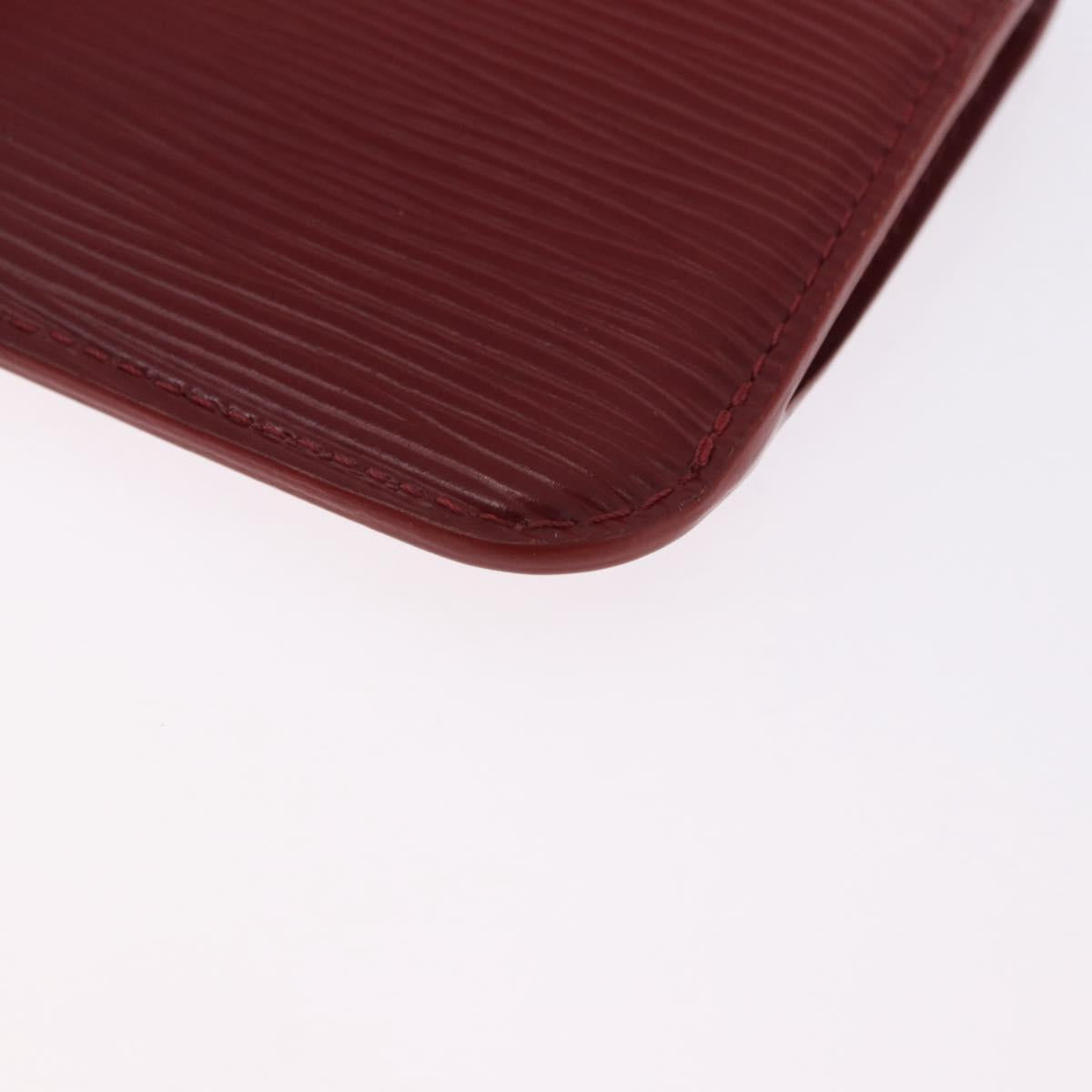 LOUIS VUITTON Epi Pochette Cles Coin Purse Ruby LV Auth 198779A