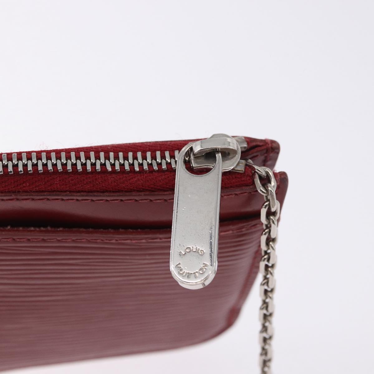 LOUIS VUITTON Epi Pochette Cles Coin Purse Ruby LV Auth 198779A