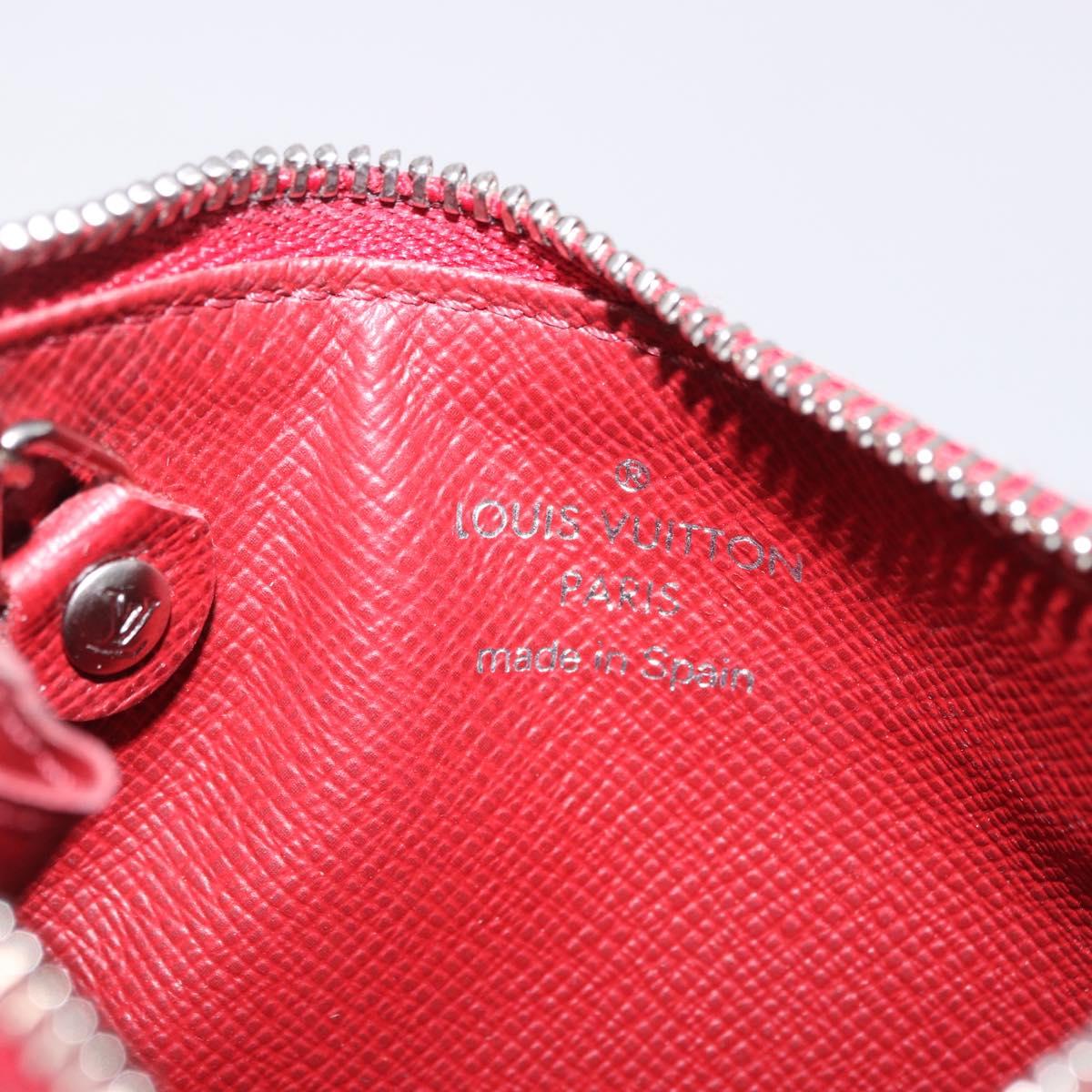 LOUIS VUITTON Epi Pochette Cles Coin Purse Ruby LV Auth 198779A