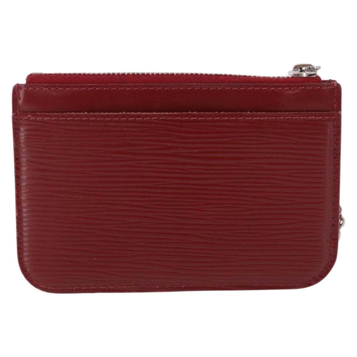 LOUIS VUITTON Epi Pochette Cles Coin Purse Ruby LV Auth 198779A