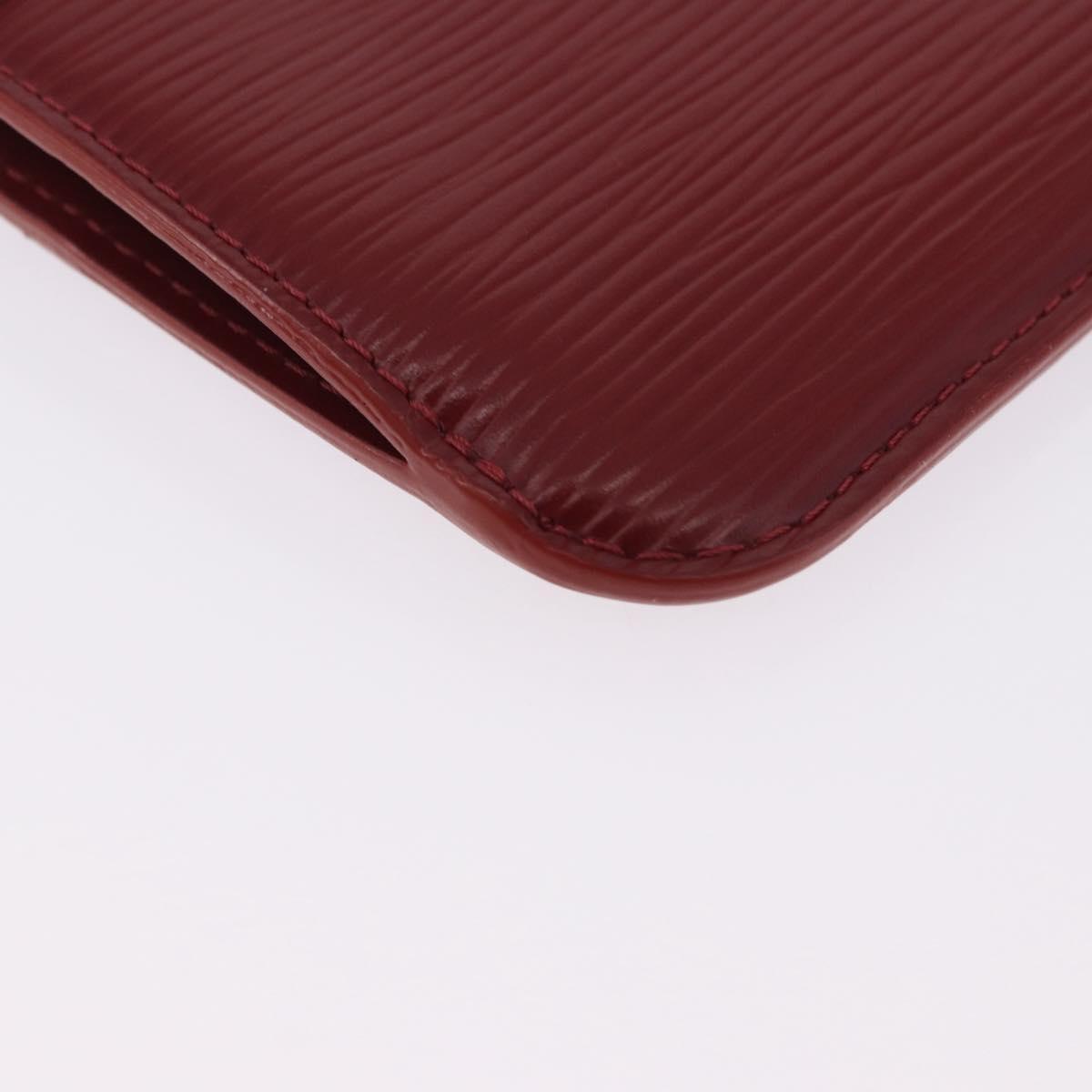 LOUIS VUITTON Epi Pochette Cles Coin Purse Ruby LV Auth 198779A
