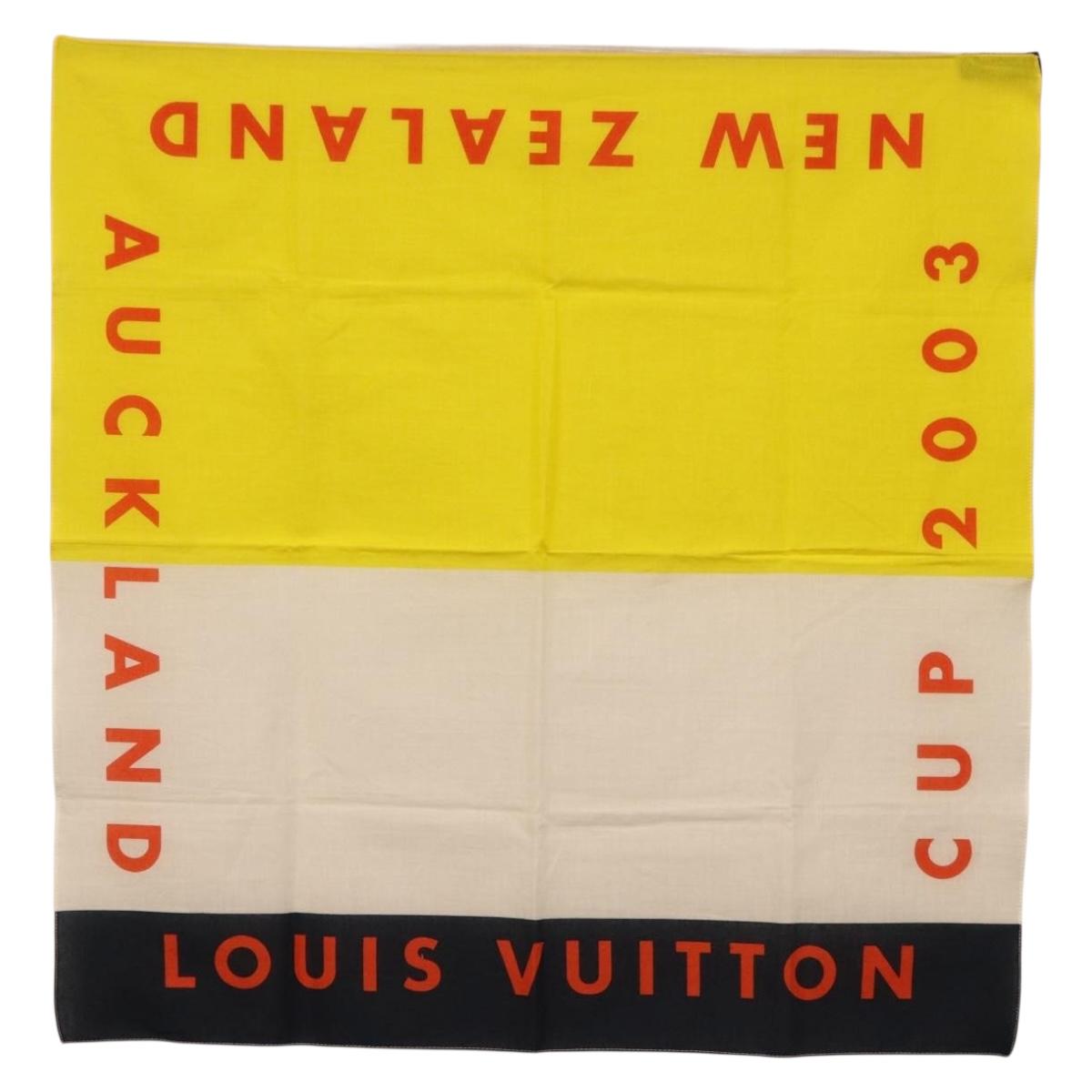 LOUIS VUITTON LV Cup Handkerchief Cotton Yellow LV Auth 198783A