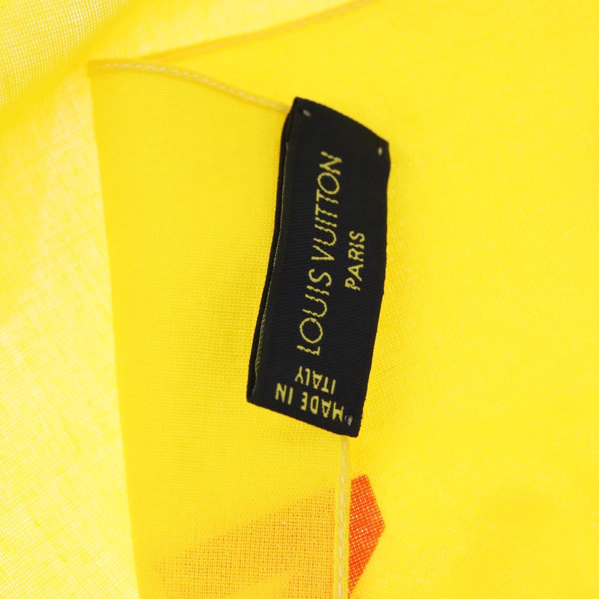LOUIS VUITTON LV Cup Handkerchief Cotton Yellow LV Auth 198783A