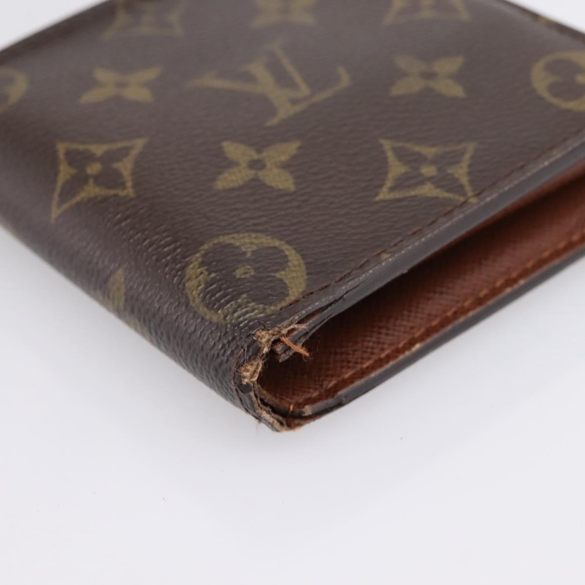 LOUIS VUITTON Monogram PortefeuilleMarco Bifold Wallet M61675 LV Auth 198785