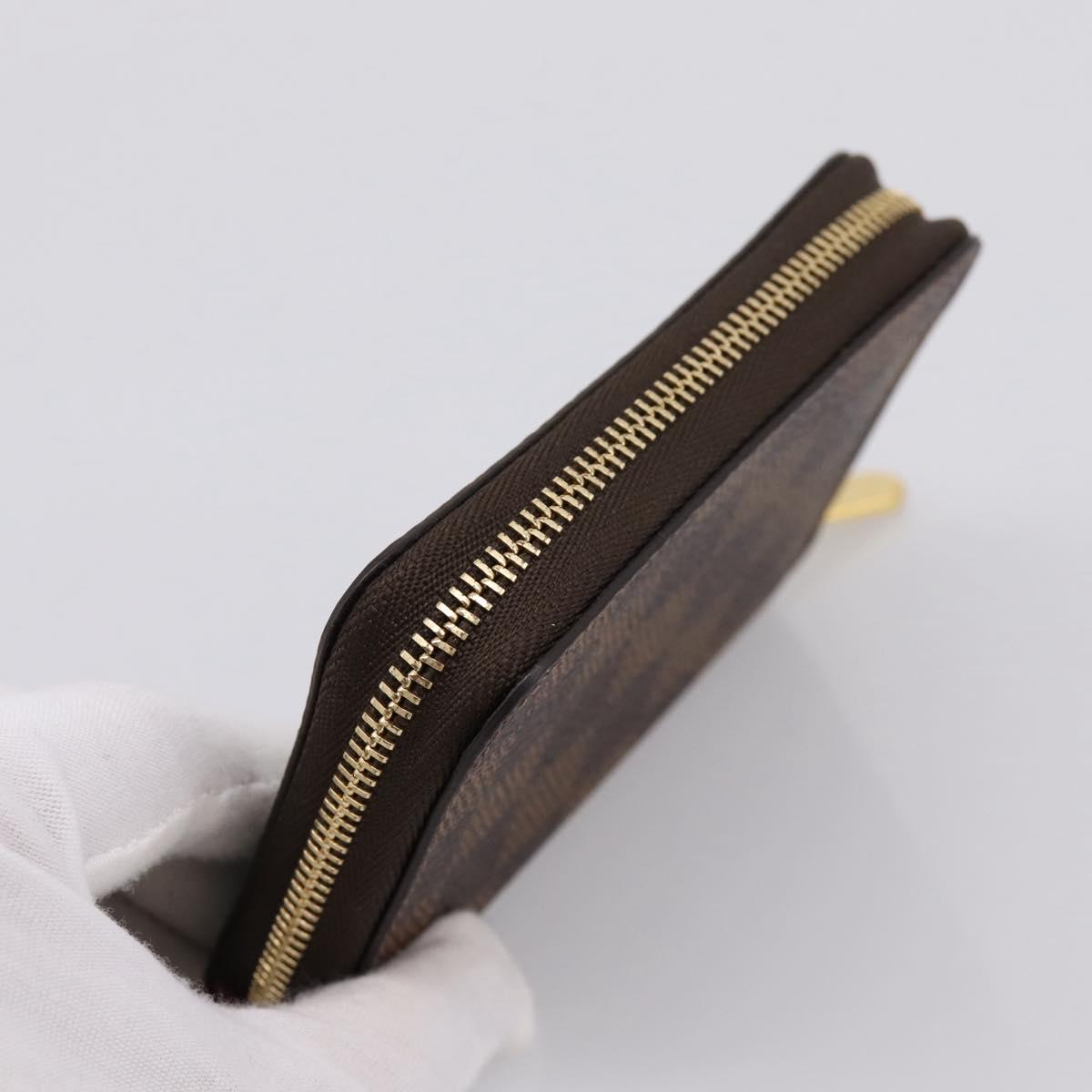 LOUIS VUITTON Damier Ebene Zippy Coin Purse N40721 LV Auth 198788M