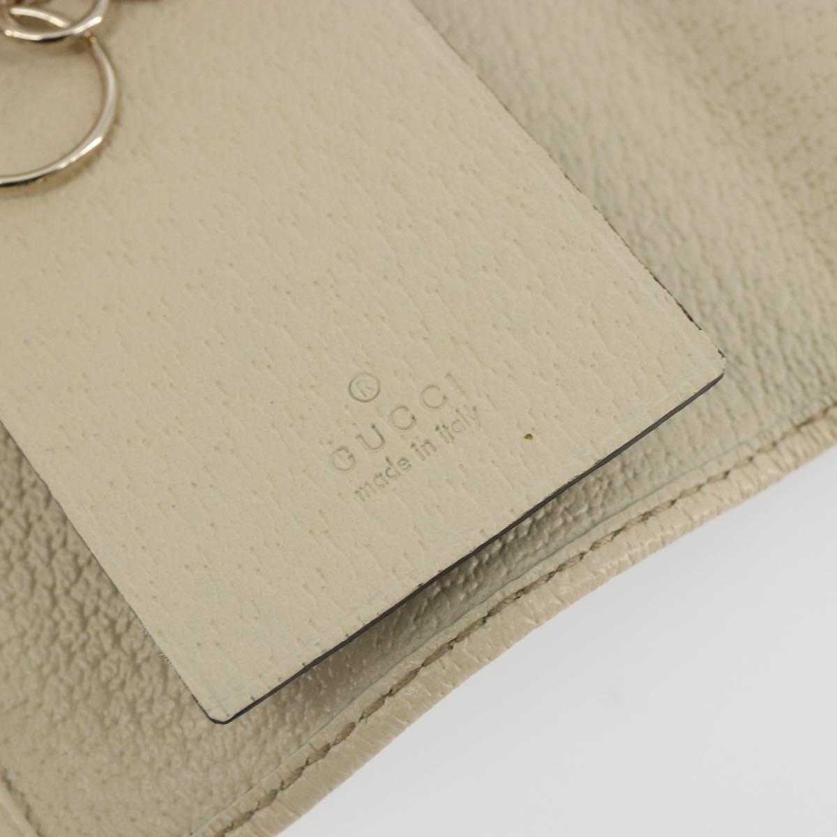 GUCCI GG Canvas Key Case Beige Gold 127048 1147 Auth 198792A