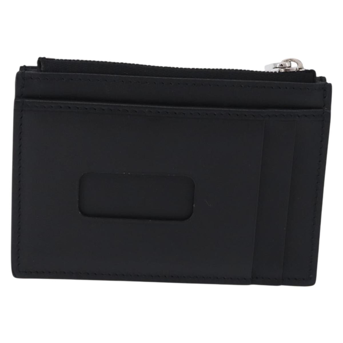 GUCCI Square G Space Coin Purse PVC Black Silver 628471 Auth 198796M