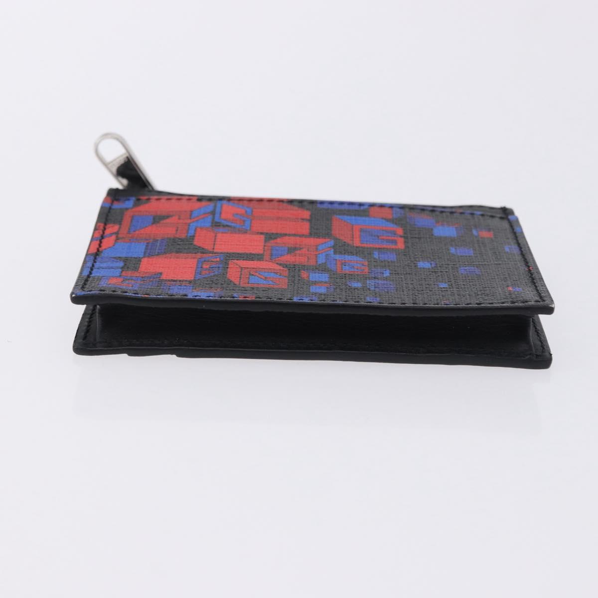 GUCCI Square G Space Coin Purse PVC Black Silver 628471 Auth 198796M
