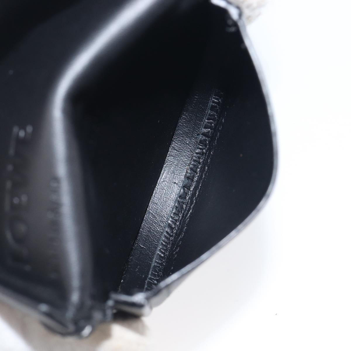 LOEWE Neck Coin Pouch Leather Black Auth 198798A