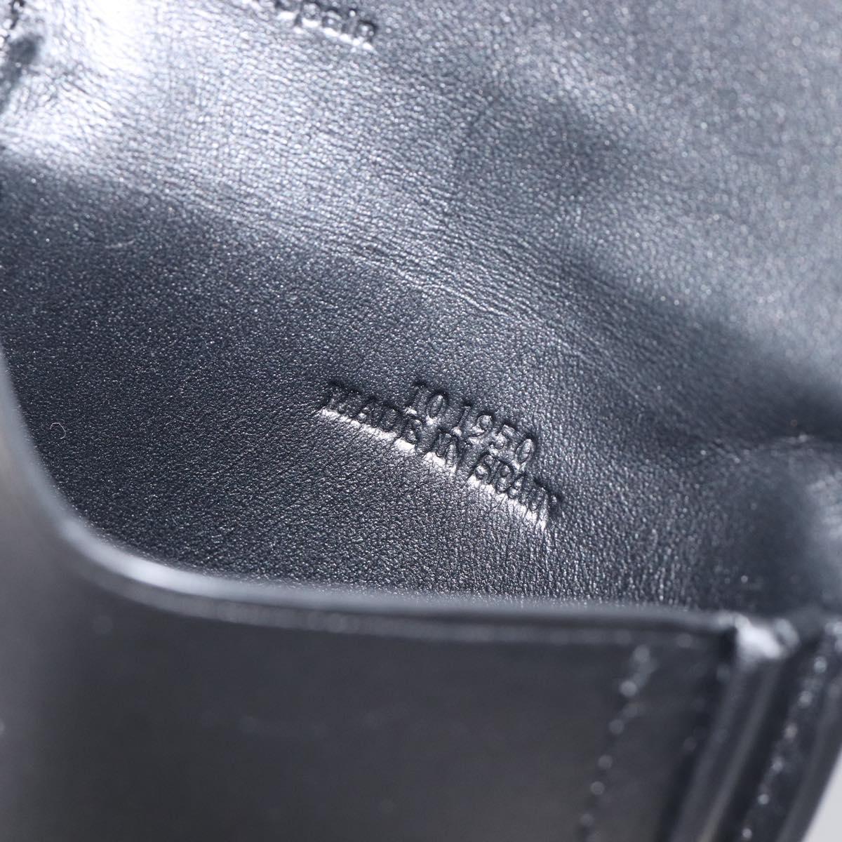 LOEWE Neck Coin Pouch Leather Black Auth 198798A