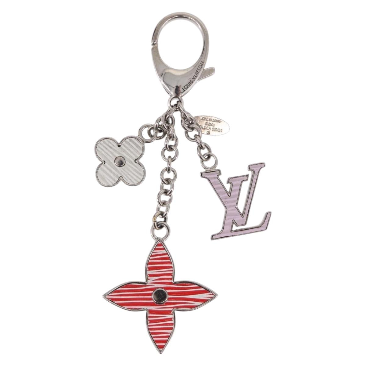 LOUIS VUITTON Bijou Sac Fleur de Epi BB Key Holder metal M64536 LV Auth 198804M