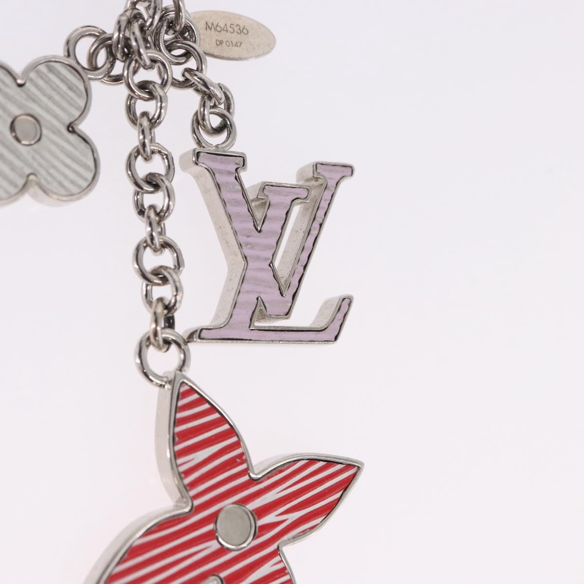LOUIS VUITTON Bijou Sac Fleur de Epi BB Key Holder metal M64536 LV Auth 198804M