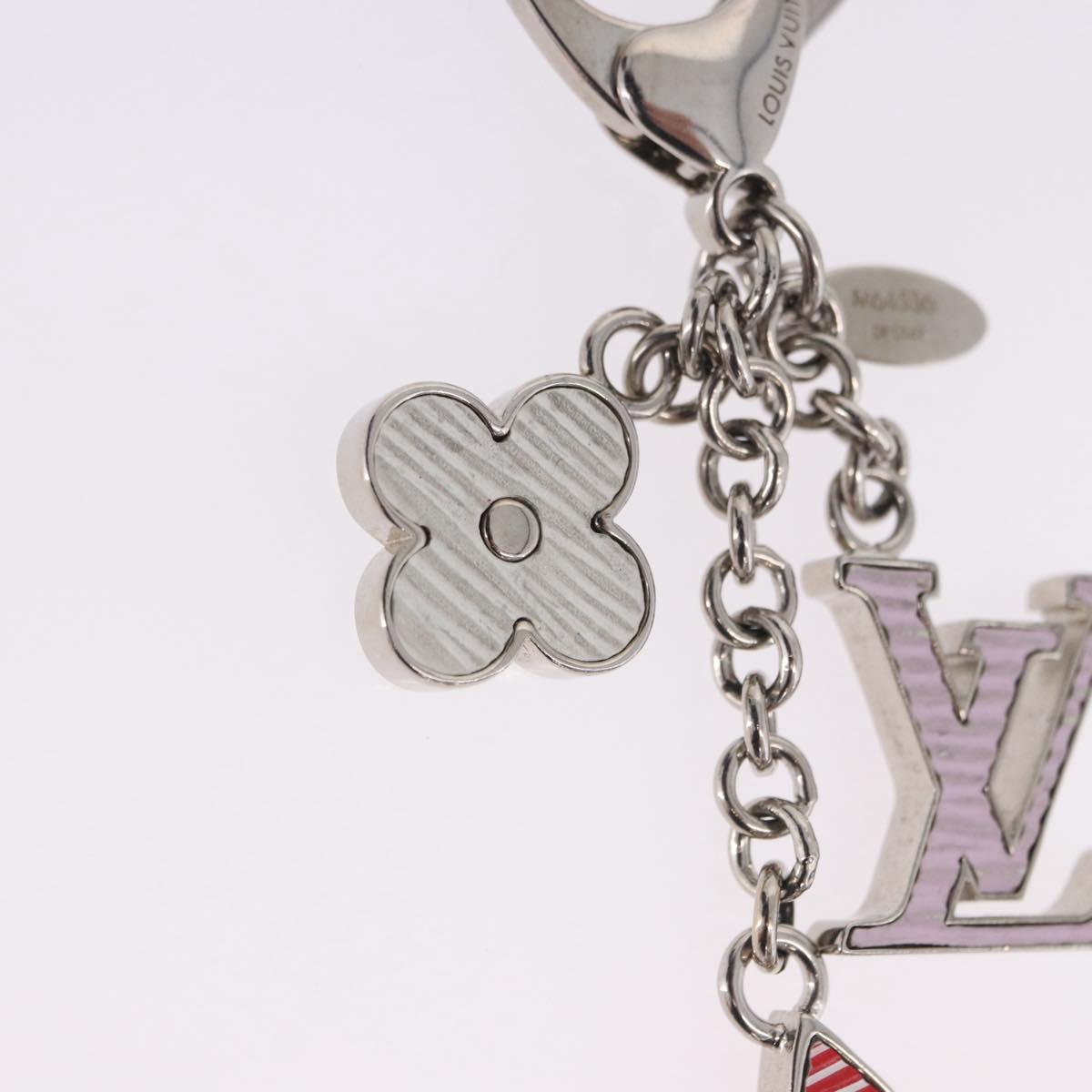 LOUIS VUITTON Bijou Sac Fleur de Epi BB Key Holder metal M64536 LV Auth 198804M