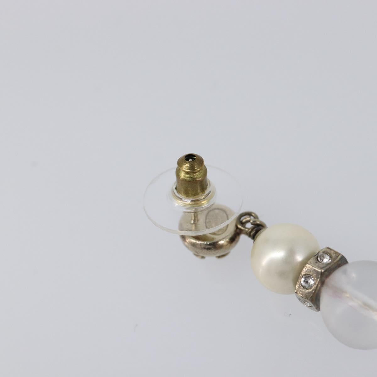CHANEL Pierce Metal Silver CC Auth 198814A