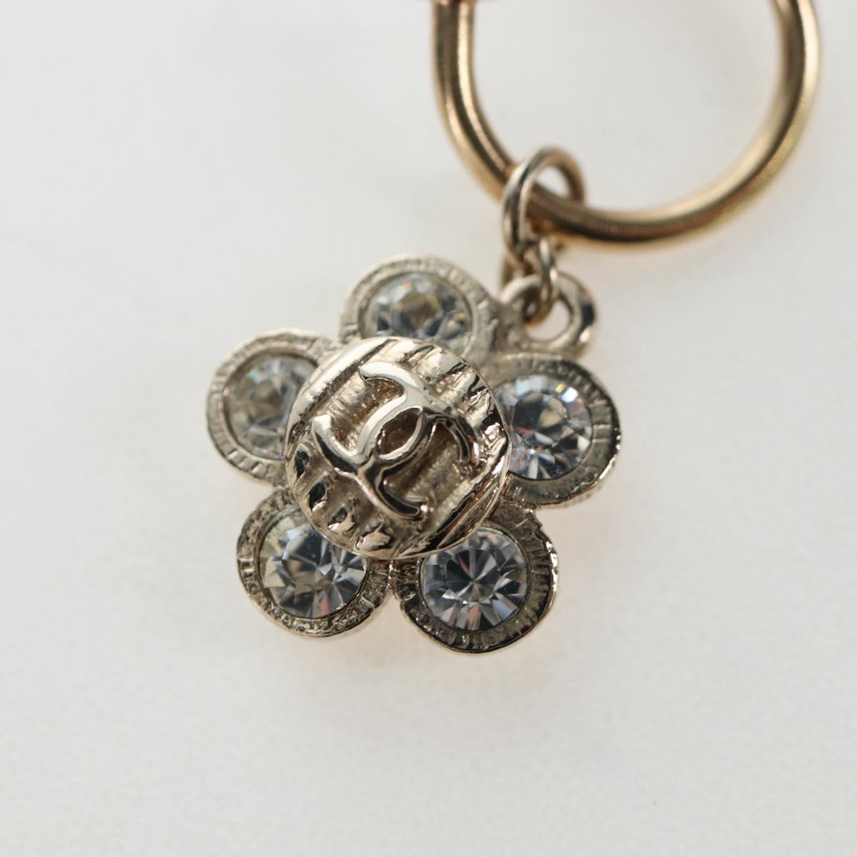 CHANEL Pierce Metal Champagne Gold CC Auth 198815M