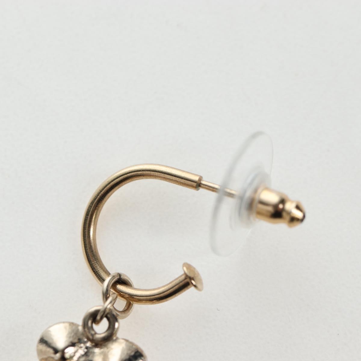 CHANEL Pierce Metal Champagne Gold CC Auth 198815M