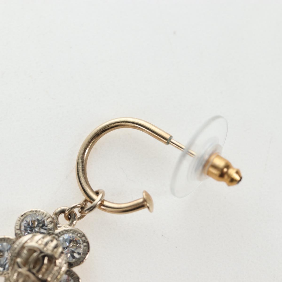 CHANEL Pierce Metal Champagne Gold CC Auth 198815M