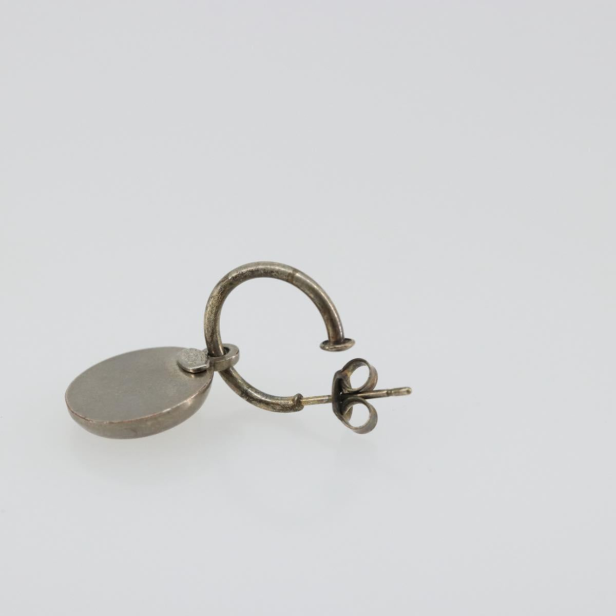 CHANEL Pierce Metal Silver CC Auth 198817