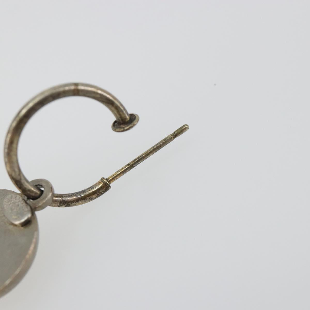 CHANEL Pierce Metal Silver CC Auth 198817