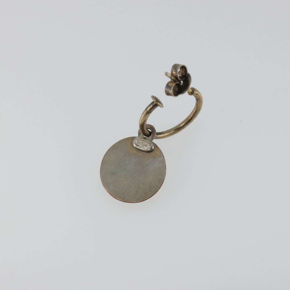 CHANEL Pierce Metal Silver CC Auth 198817