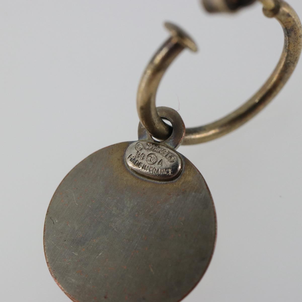 CHANEL Pierce Metal Silver CC Auth 198817
