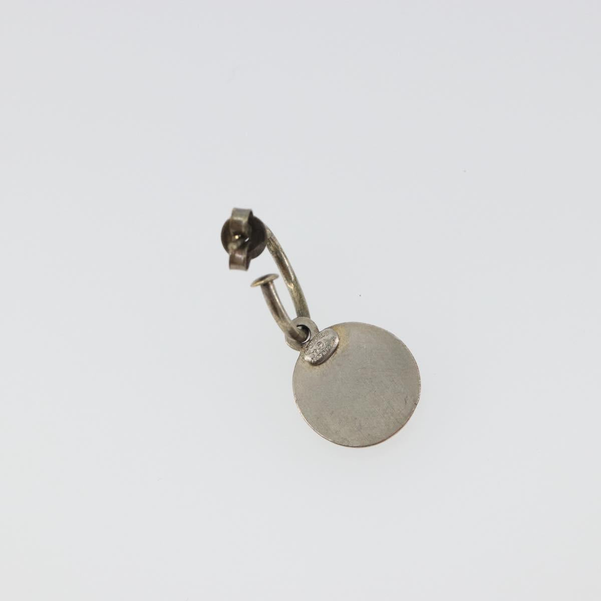 CHANEL Pierce Metal Silver CC Auth 198817