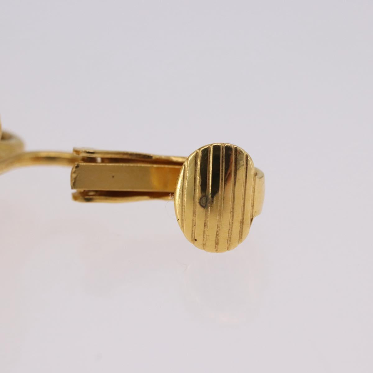 CHANEL Earring Metal Gold Tone CC Auth 198823V