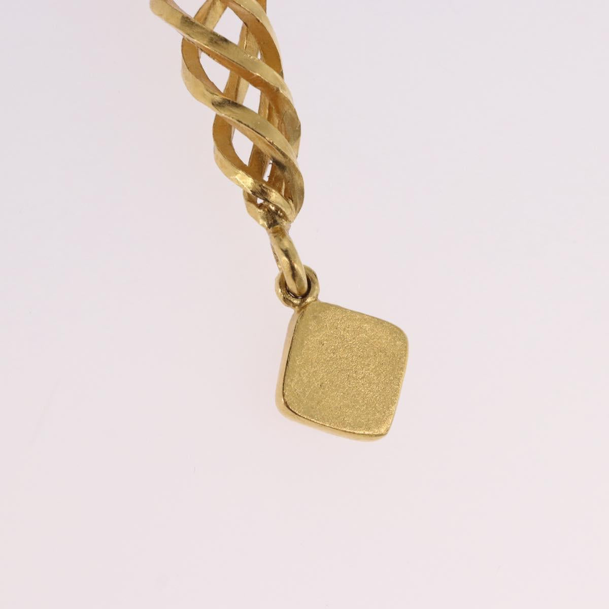 CHANEL Earring Metal Gold Tone CC Auth 198823V