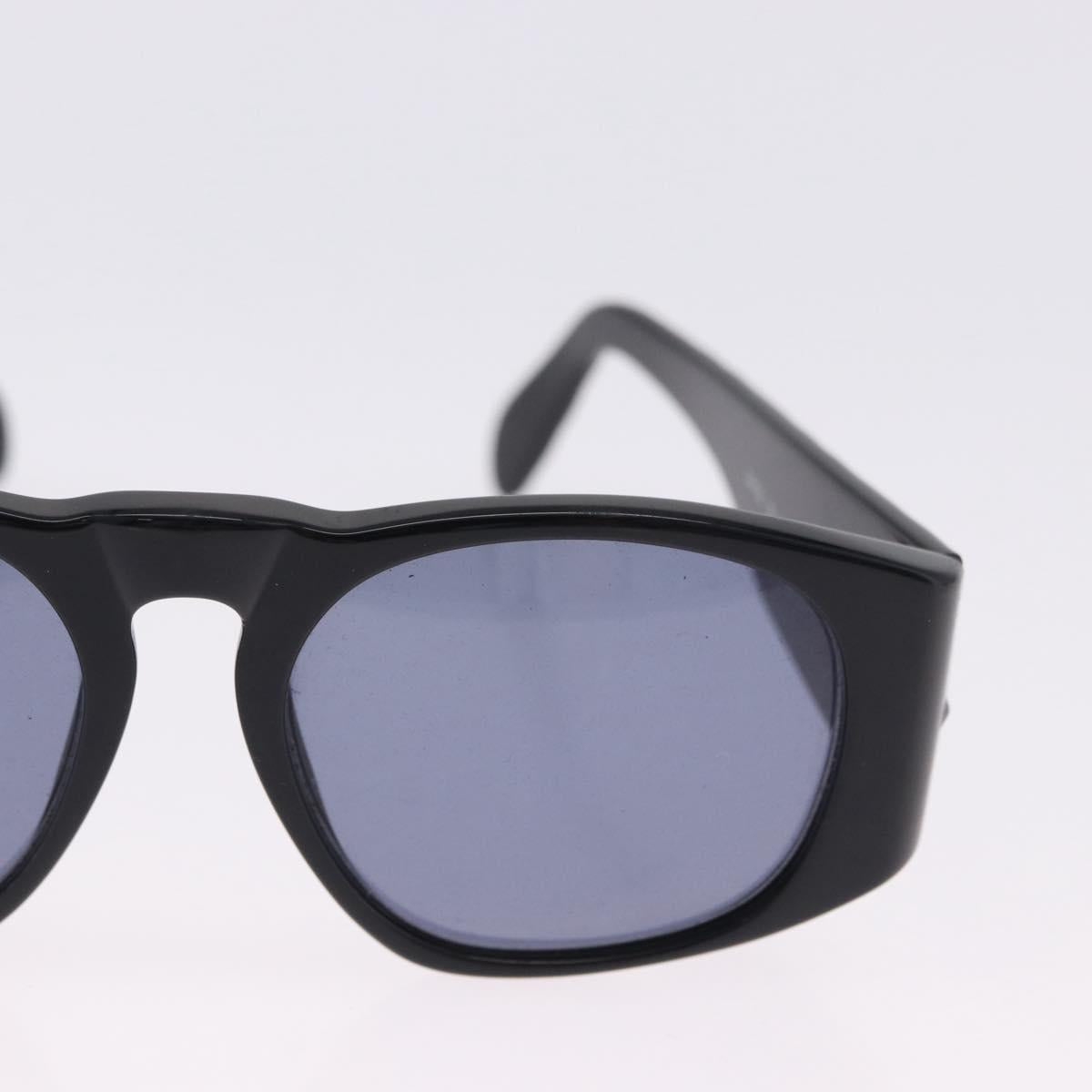 CHANEL COCO Mark Matelasse Sunglasses Plastic Black Gold CC Auth 198824