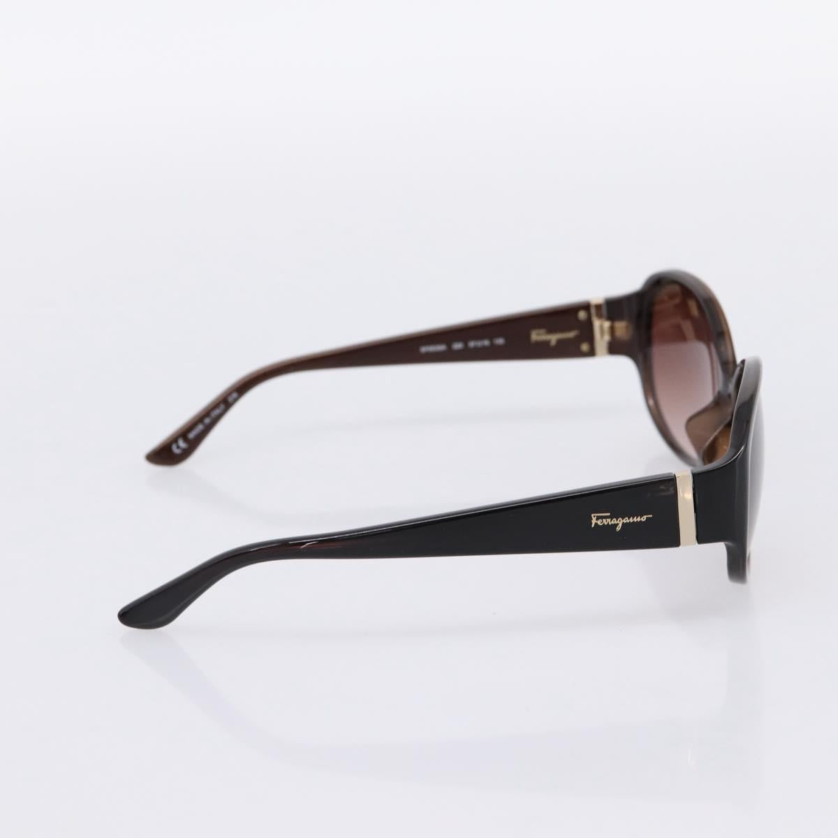 Salvatore Ferragamo Sunglasses Plastic Brown Gold Auth 198828A