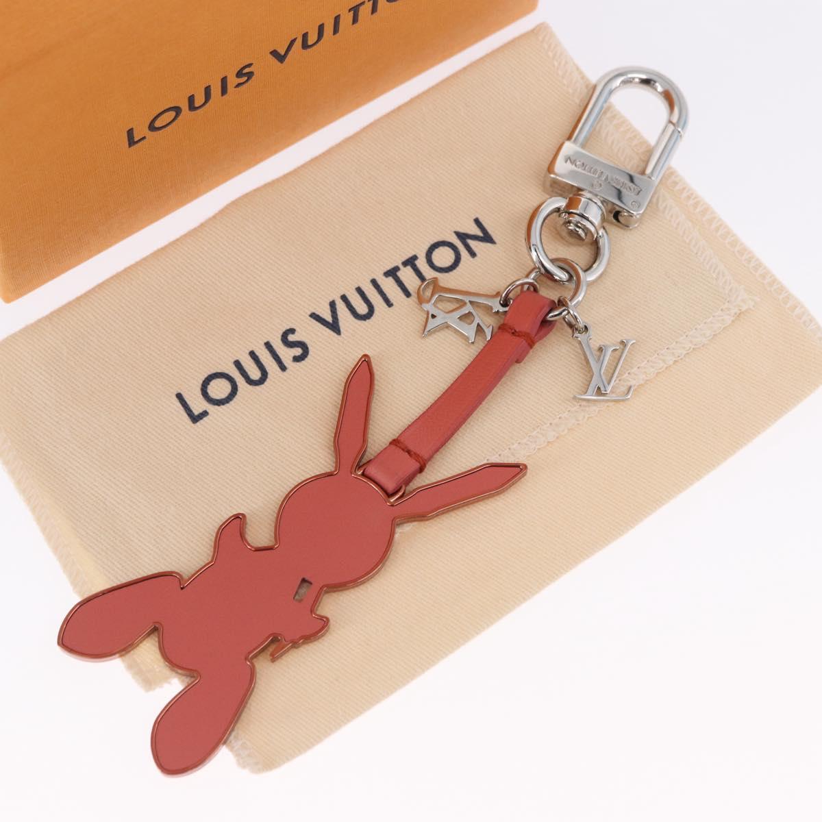 LOUIS VUITTON Rabbit Bag Charm metal Jeff Queens Collaboration Pink Auth 198830M
