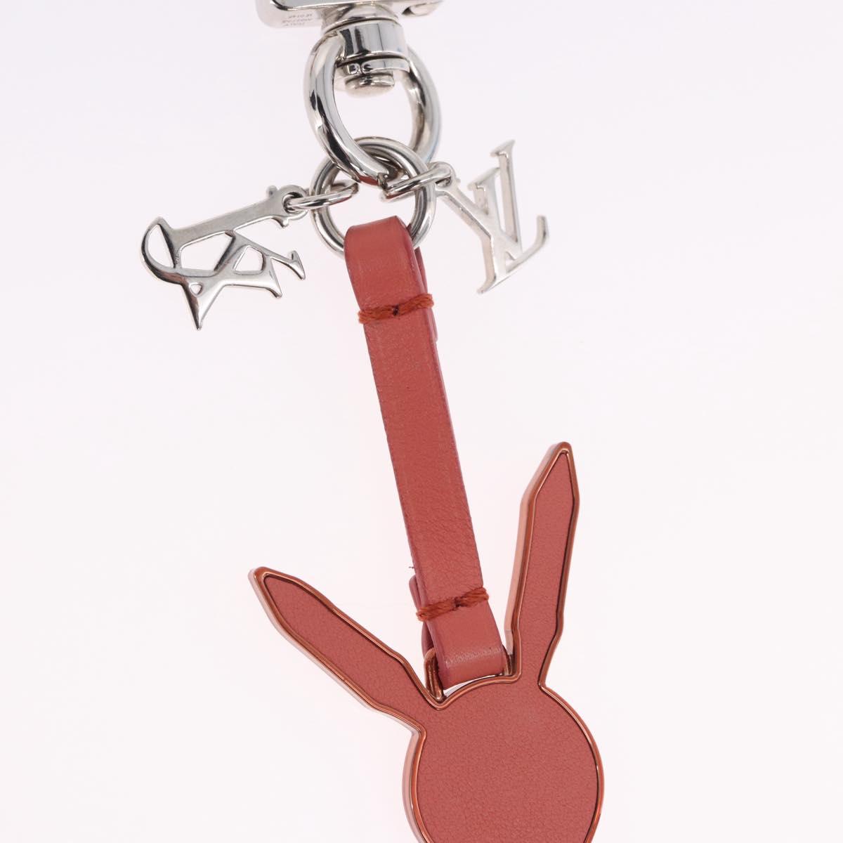 LOUIS VUITTON Rabbit Bag Charm metal Jeff Queens Collaboration Pink Auth 198830M