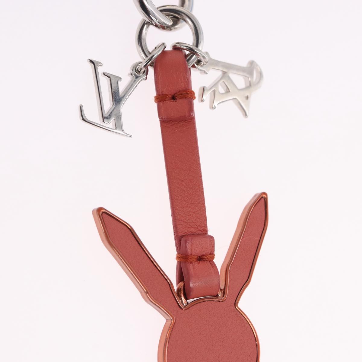 LOUIS VUITTON Rabbit Bag Charm metal Jeff Queens Collaboration Pink Auth 198830M