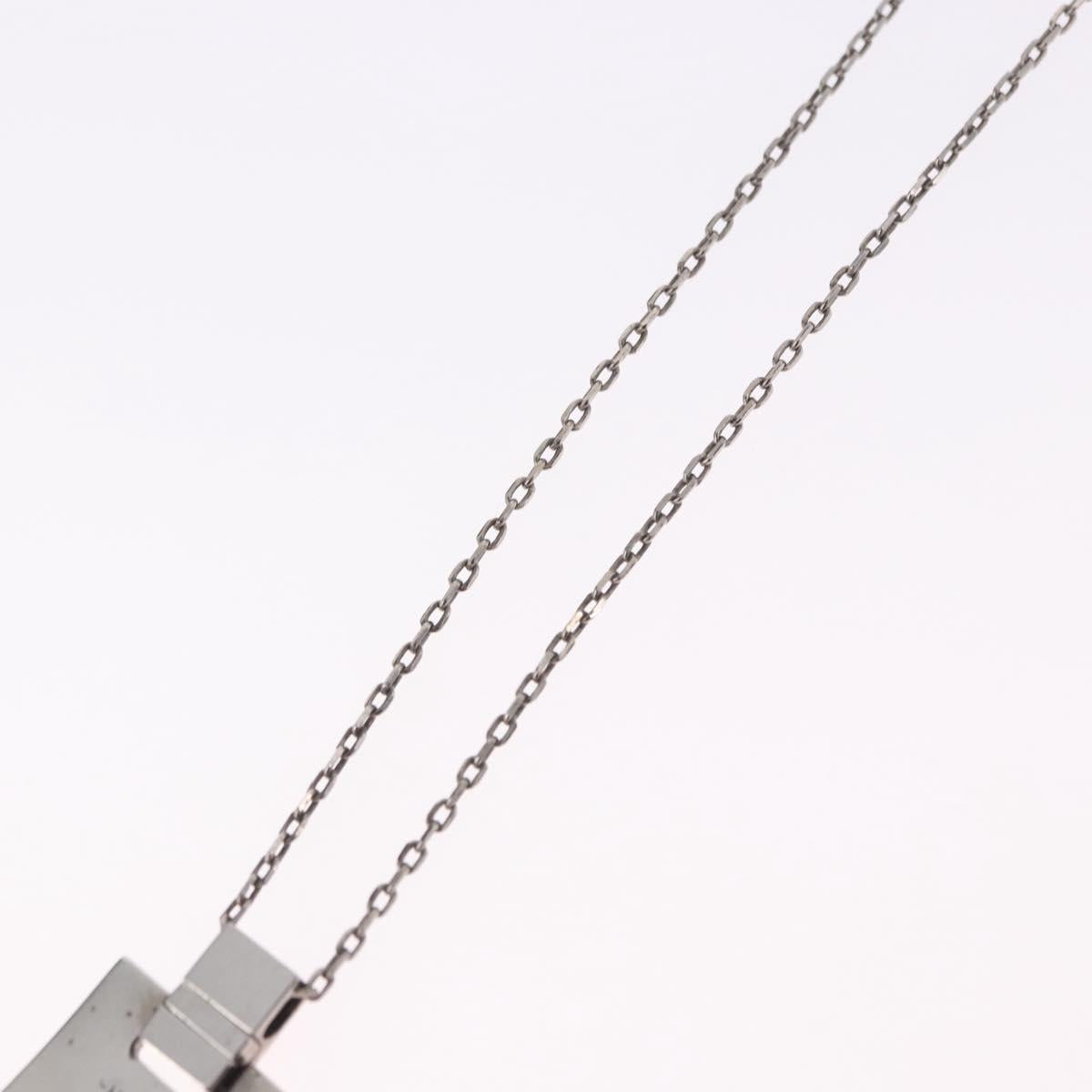 HERMES Eileen Necklace metal Silver Auth 198836V