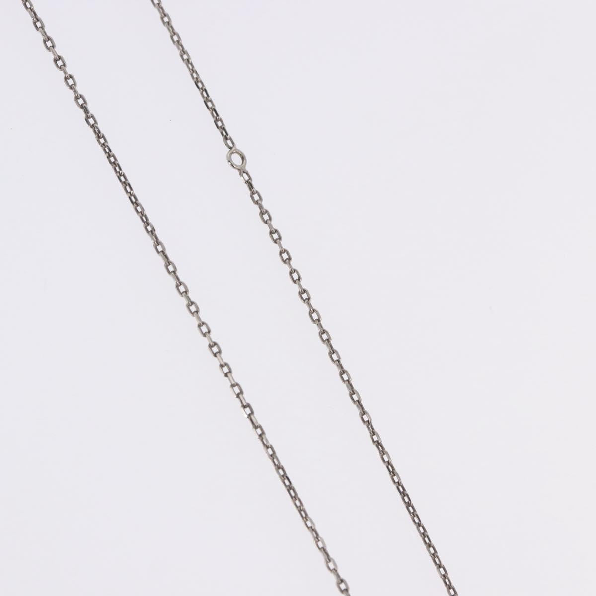 HERMES Eileen Necklace metal Silver Auth 198836V