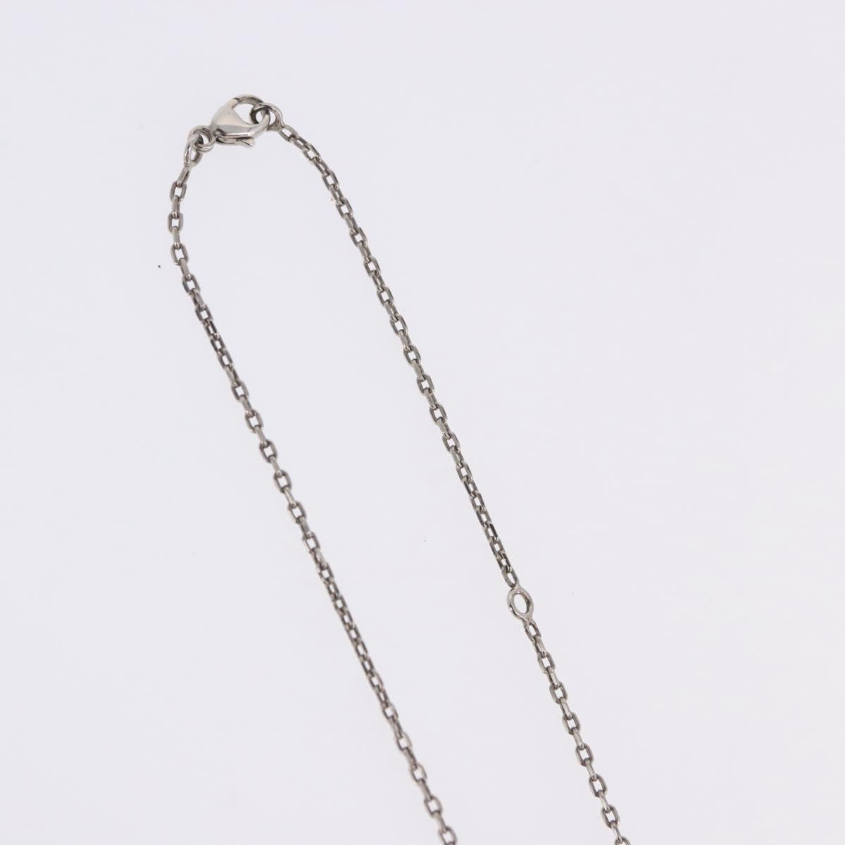 HERMES Eileen Necklace metal Silver Auth 198836V
